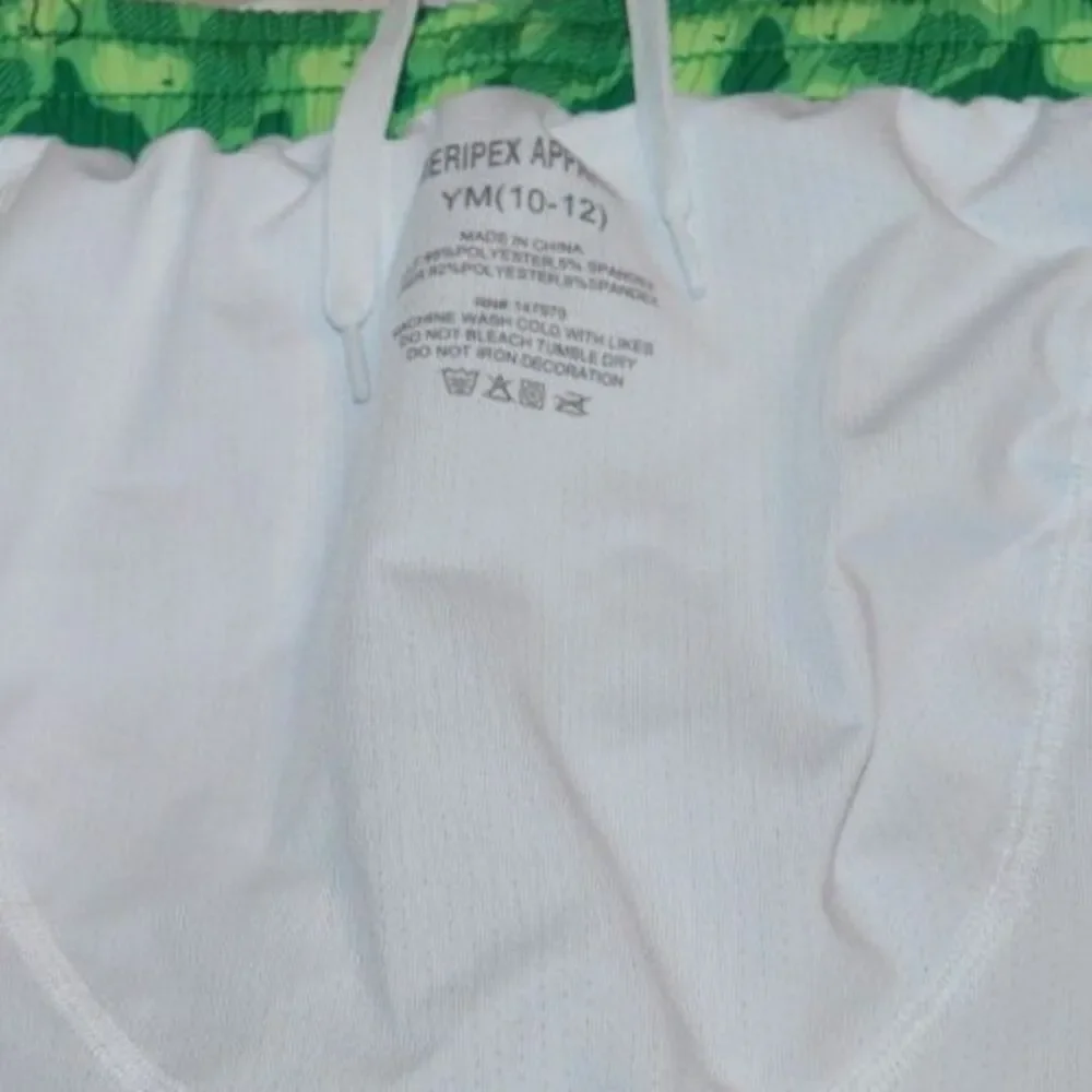 Swim Suit Trunks Bathing Lot of 4 Boys 10-12 Cats Golf Patriotic USA American